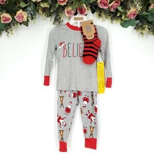 Rae Dunn Long Sleeve Christmas "Believe" Pajama Set 2T
